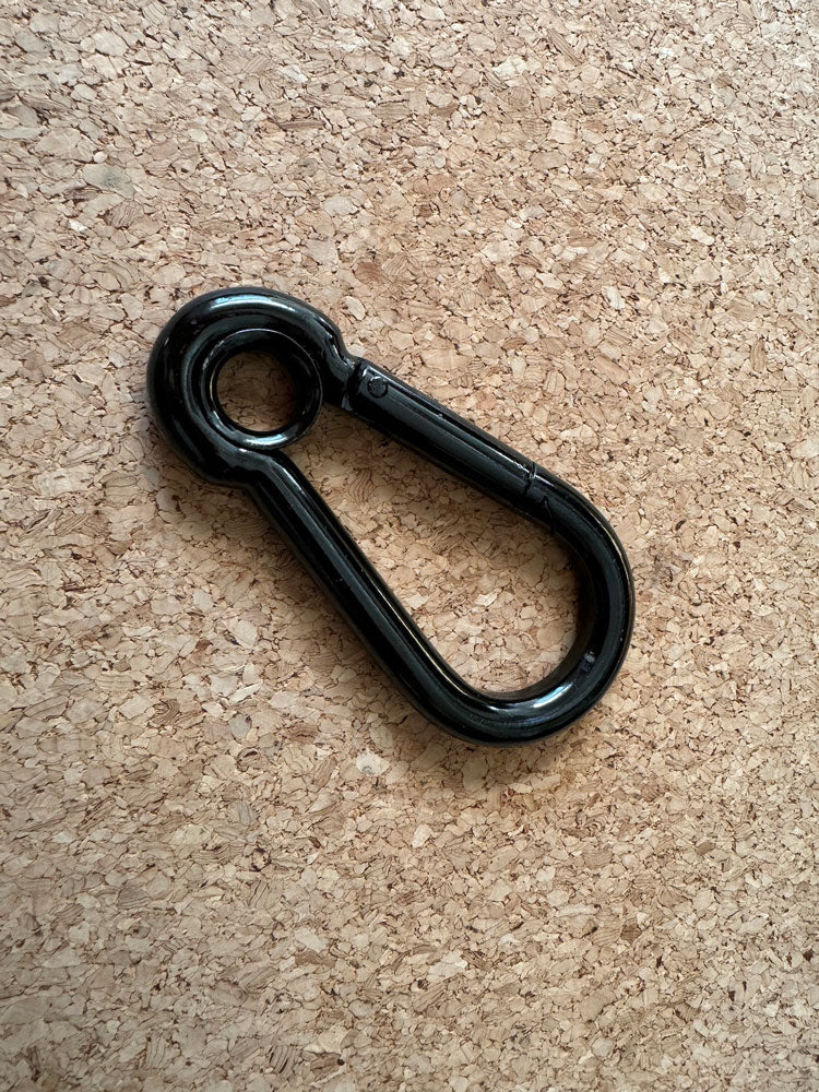 Black Caribiner Clips 3/8" - Rope Ends