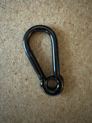 Black Caribiner Clips 3/8" - Rope Ends