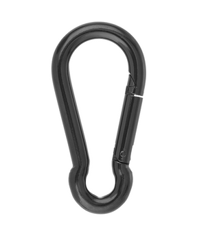 Black Caribiner Clips 3/8"